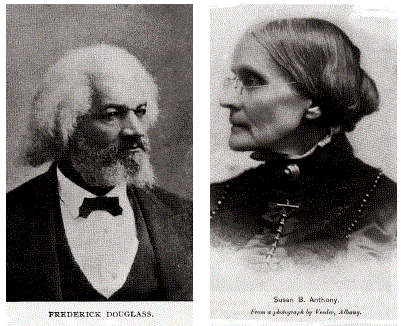 Frederick Douglass and Susan B. Anthony photos