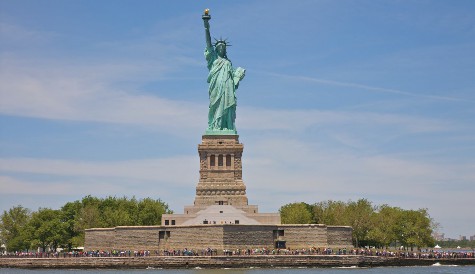 The Staue of Liberty in New York Harbor