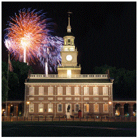 July 4th celebration at Independence Hall in Philadelphia